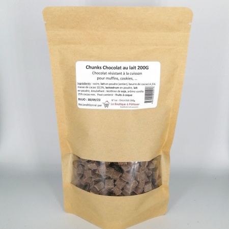 Chunks chocolat lait 200 g