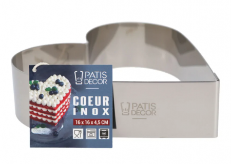 Coeur en inox 16 cm