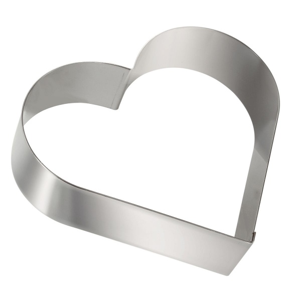 Coeur en inox 20 cm