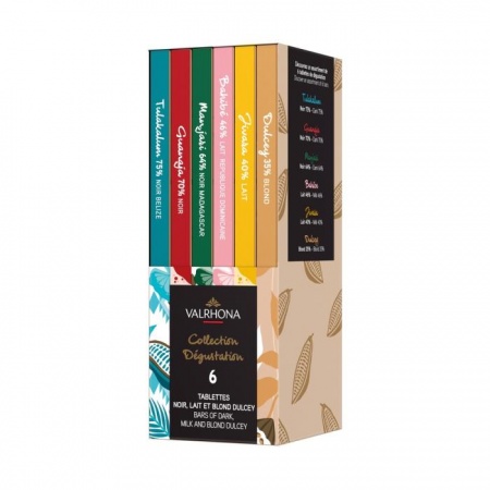 Coffret 6 tablettes chocolat Valrhona