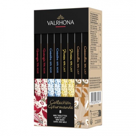Coffret 8 mini tablettes chocolat Valrhona