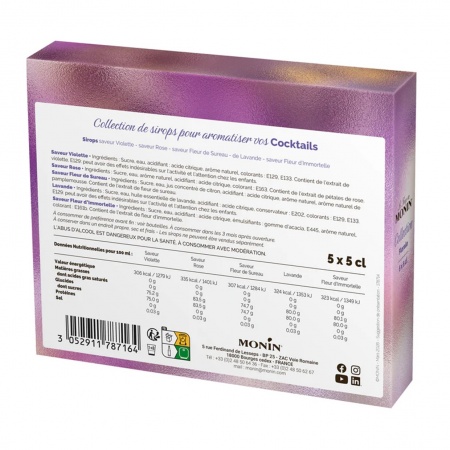 coffret sirop collection florale 5 x 50 ml