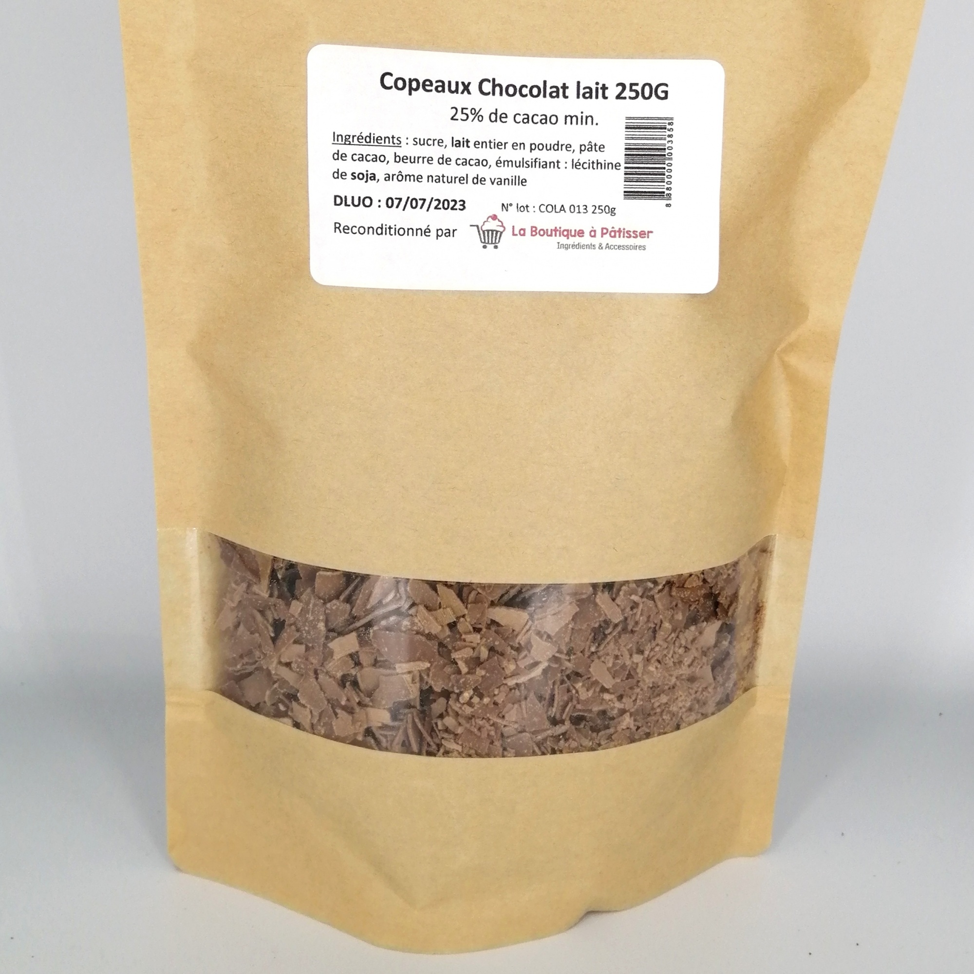 Copeaux de chocolat lait 34% - 85gr