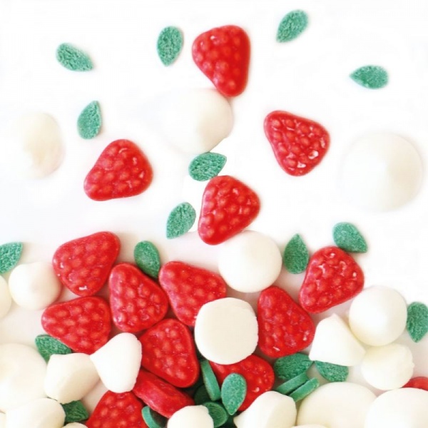 D�cor en sucre tarte aux fraises