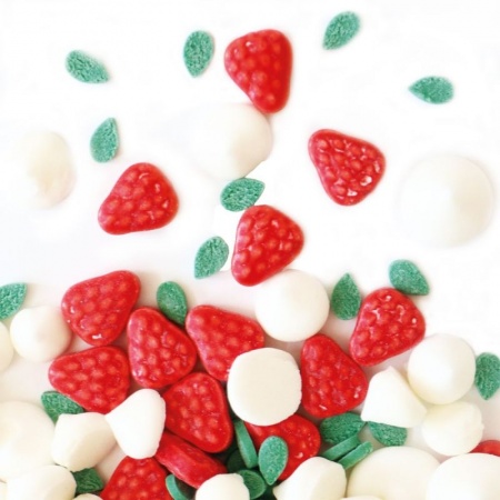 D&eacute;cor en sucre tarte aux fraises