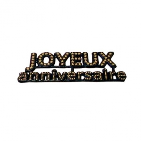 Décor Joyeux anniversaire en plastique