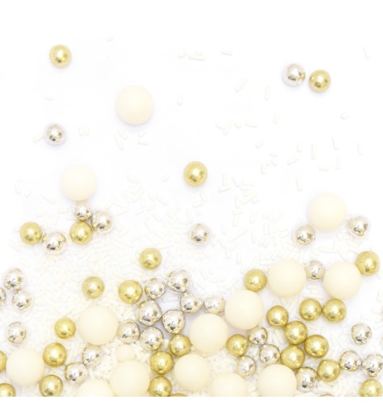 D�cor mix dor� blanc en sucre 