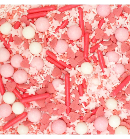 D�cor mix rose et blanc en sucre 