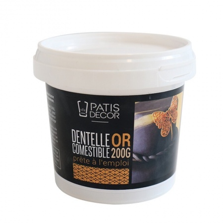Dentelle comestible dorée prête à l\'emploi