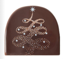 Embout de b�che en chocolat noir, sapin �tincelant