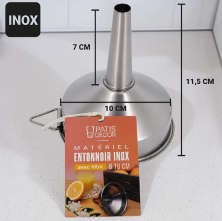 Entonnoir en inox avec filtre