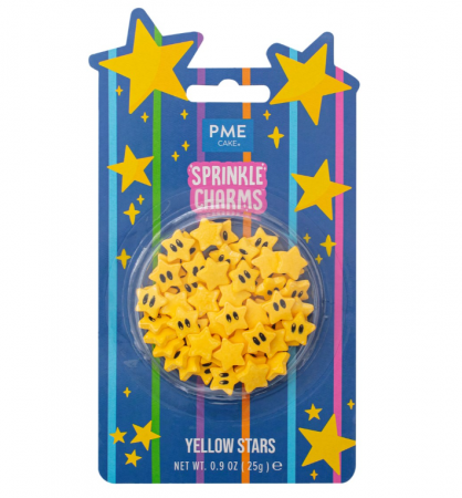 Etoiles en sucre jaune visage