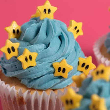 Etoiles en sucre jaune visage