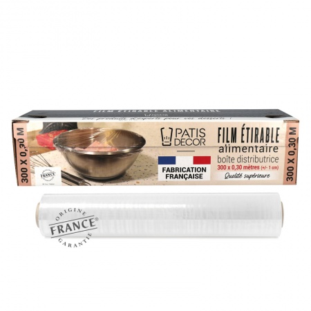 Film étirable alimentaire 30 cm x 30m