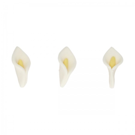 Fleurs calla en sucre blanches x24