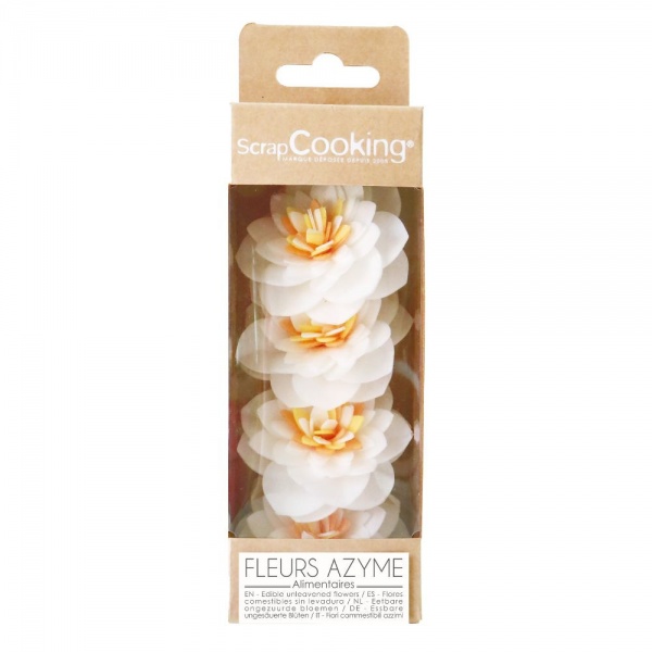 Fleurs en azyme cam�lias x4