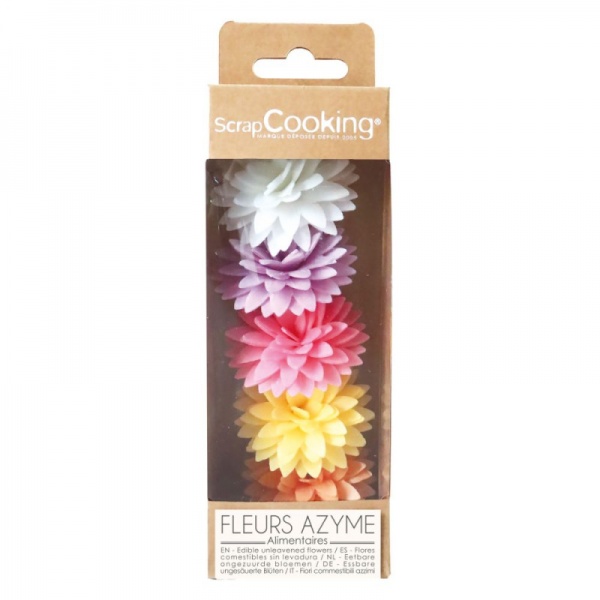 Fleurs en azyme dahlias x 5