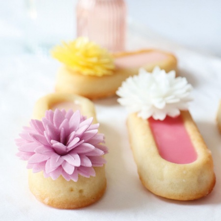 Fleurs en azyme dahlias x 5