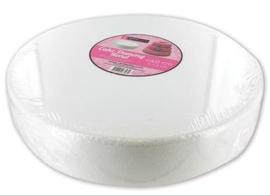 Gâteau polystyrène rond 40 cm, hauteur 7,5 cm