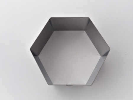 Hexagone en inox 7,5 cm