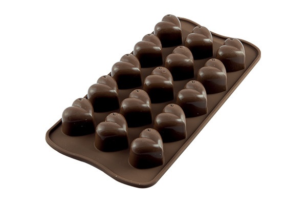 Moule chocolat coeur en silicone Silikomart ® moule chocolat coeur
