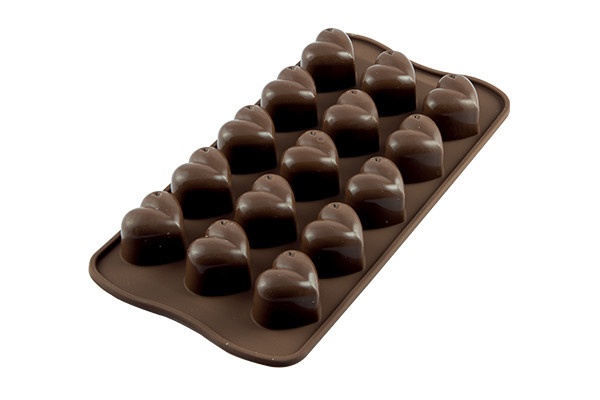 Moule � chocolat en silicone c�ur