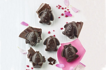 Moule à chocolat en silicone personnages de Pâqes