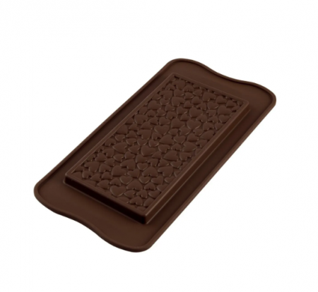 Moule à chocolat en silicone tablette coeur