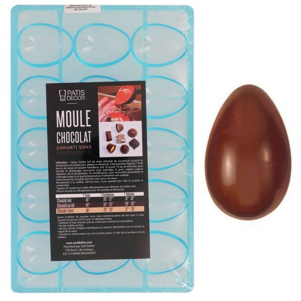 Moule � chocolat oeuf lisse 5,5 cm