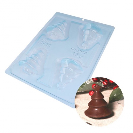 Moule à chocolat sapin de Noël en 3 parties