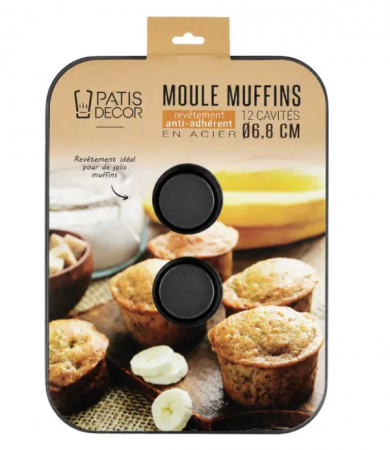 Moule &agrave; muffins x12