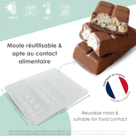 Moule barre crunchy en plastique