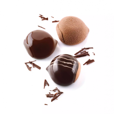 Moule silicone trompe l\'oeil marron chataigne