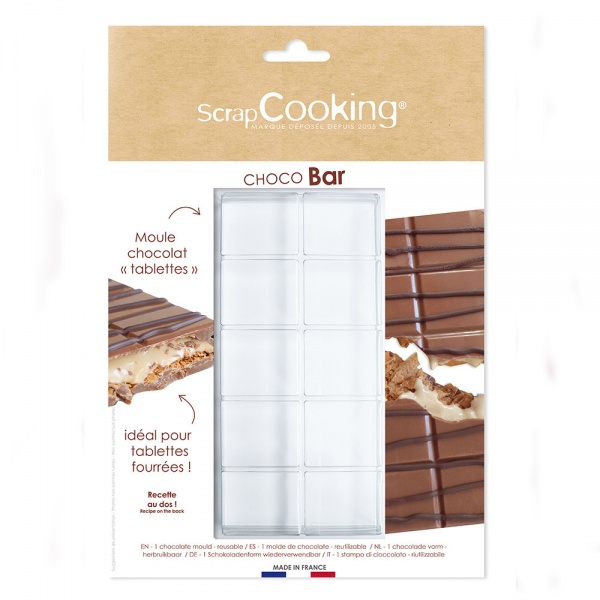 Moule tablette de chocolat en plastique