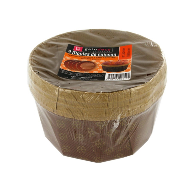 Lot de 10 moules à papier Panettone - 9 cm x 13 cm - Moule rond en papier  Panettone - Moule à pain de Pâques par QG group : : Cuisine et  Maison