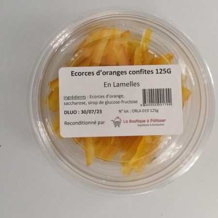 Orange confite en lamelle 125 g