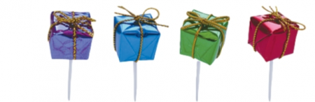 Paquet cadeaux sur pique x4