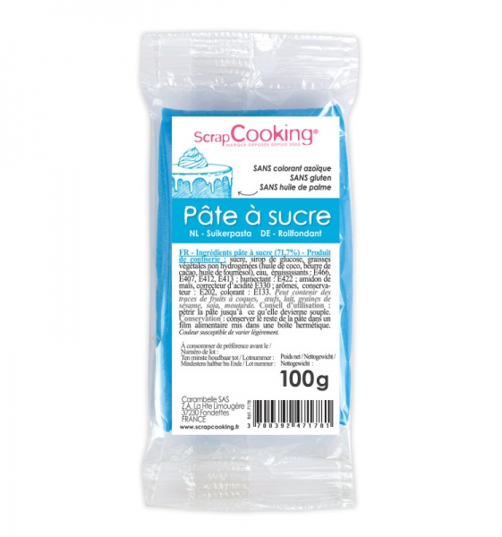 P�te � sucre bleu 100 g