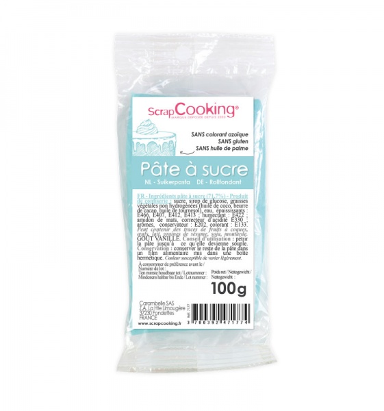 P�te � sucre bleu ciel 100 g