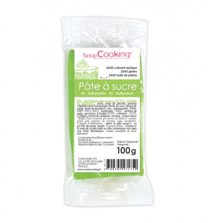 Pâte à sucre vert prairie 100 g