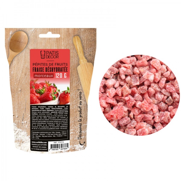 P�pite de fraise d�shydrat�e