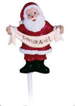 P�re Noel sur pique �criture Joyeux No�l