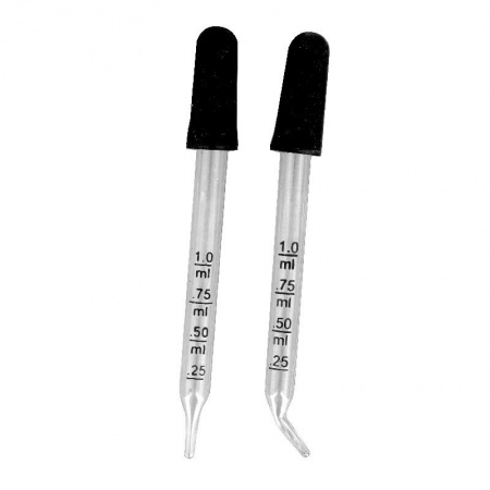 pipette graduée en verre x2