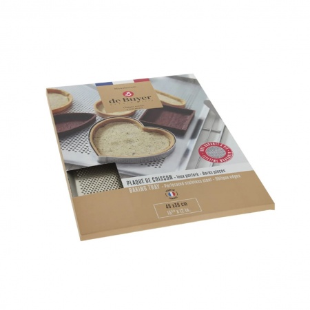 Plaque de cuisson en INOX perforée 40 x 30 cm