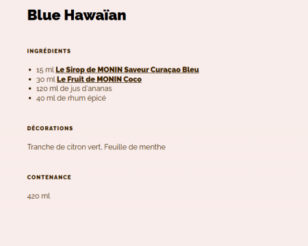 Pur&eacute;e de coco 500ml. Le Fruit de Monin