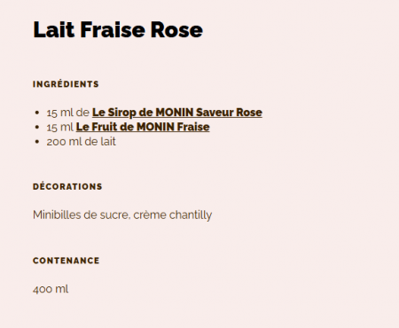 Pur&eacute;e de fraise 500ml. Le Fruit de Monin