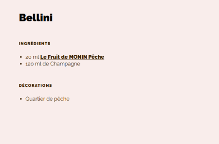 Pur&eacute;e de p&ecirc;che 1 litre Le Fruit de Monin