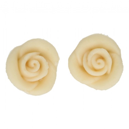 Rose blanche en pâte d\'amande X 6