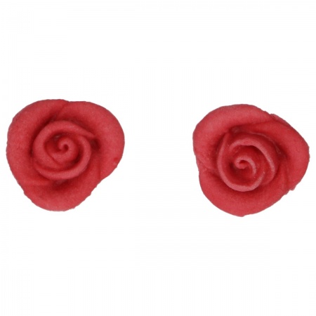 Rose en sucre rouge x6