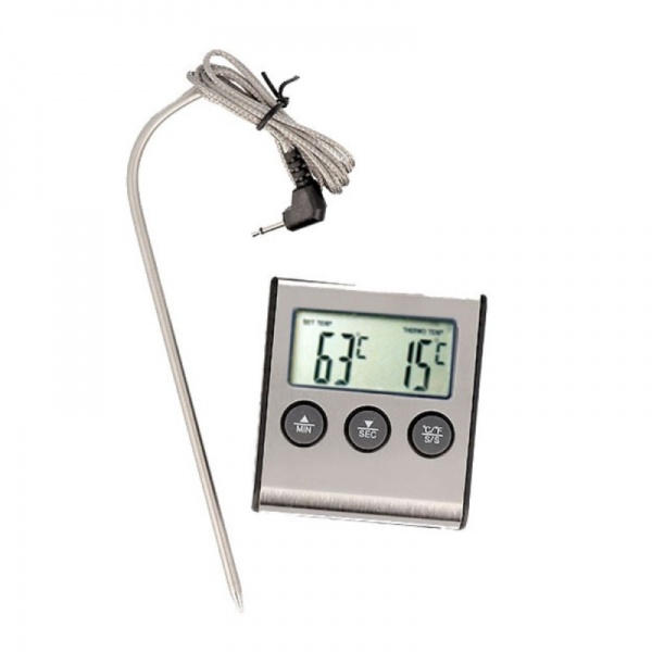Thermom�tre avec c�ble, tout inox